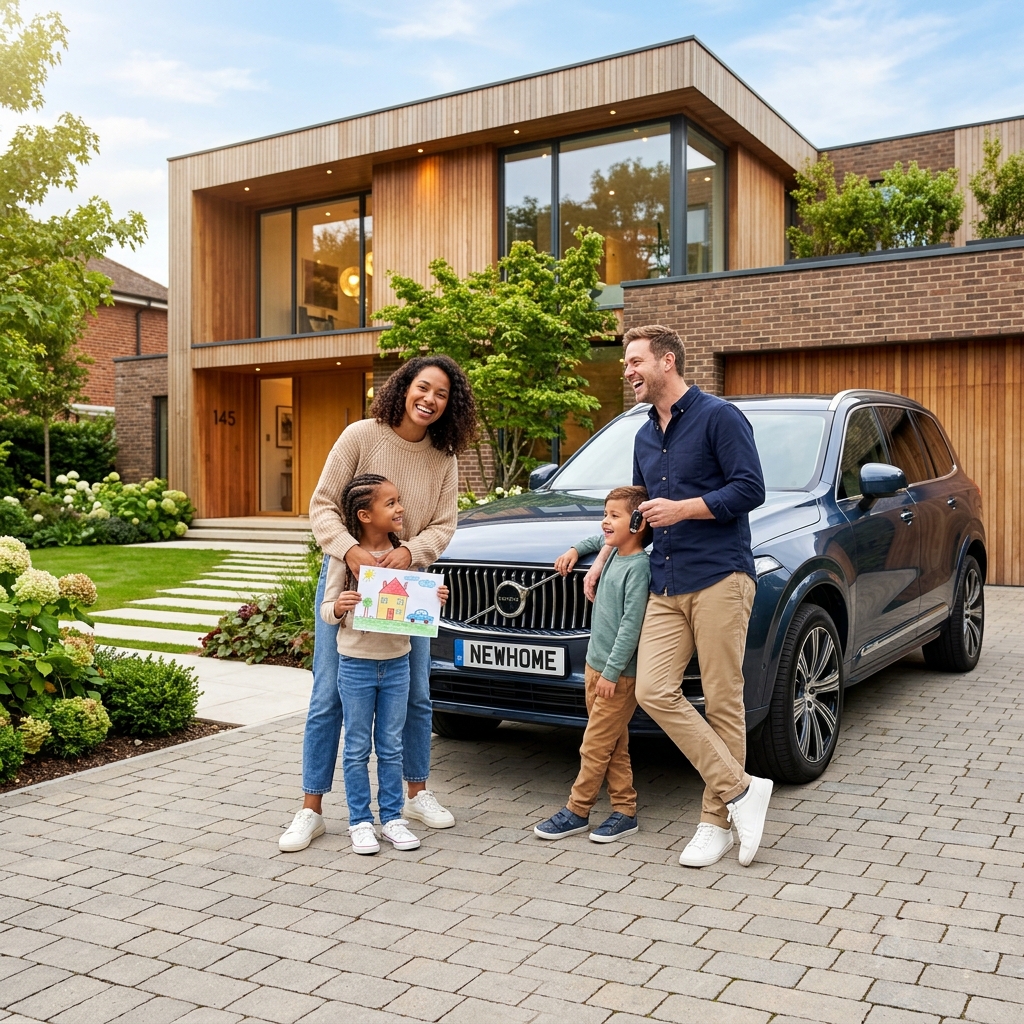 Family enjoying financial protection and peace of mind